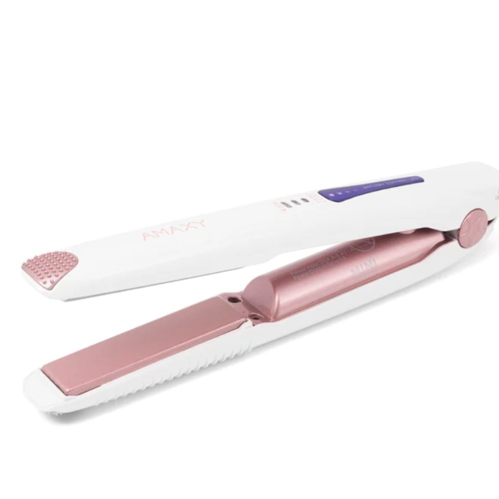 AMAXY White Mini Cordless Hair Straightener